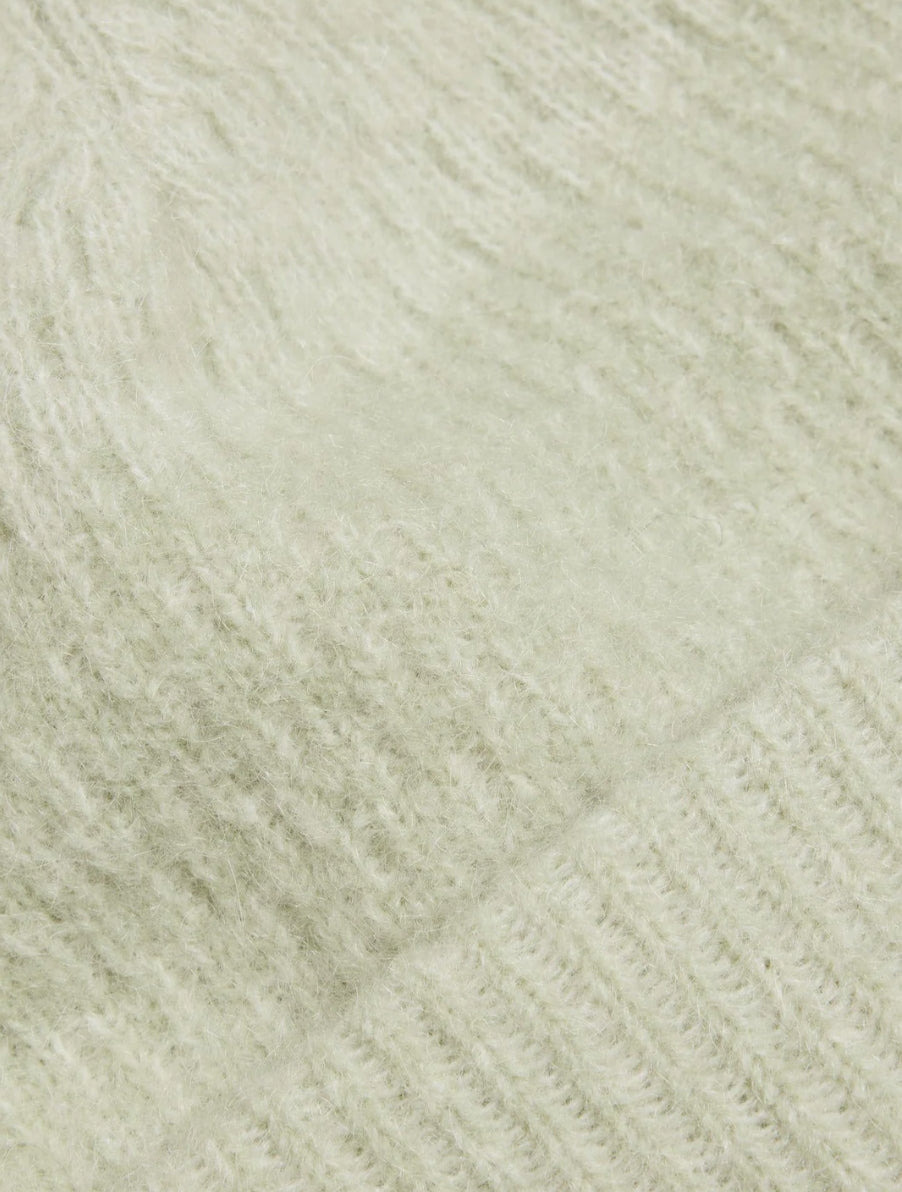 Holzweiler Tine Faded Knit Beanie Lue Lysegrønn
