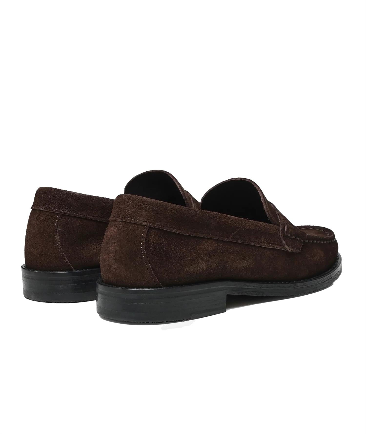 Garment Project Miles Penny Loafer - Brown Suede Sko Brun