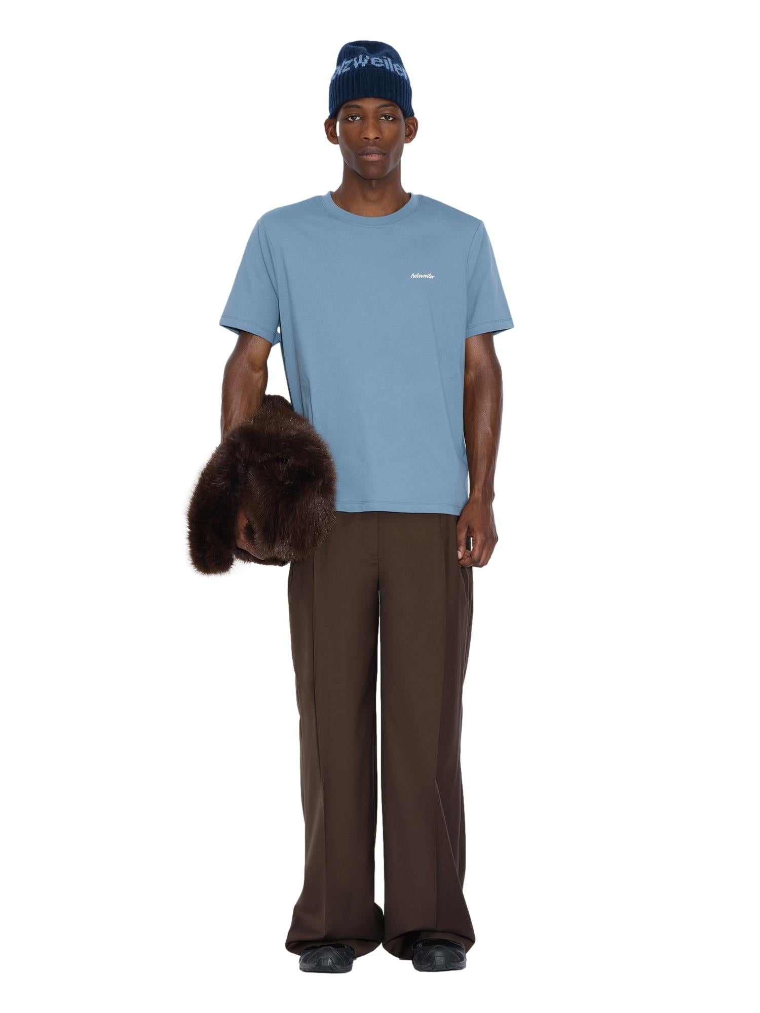 Holzweiler M Regular Tee T-shirt Blå - modostore.no