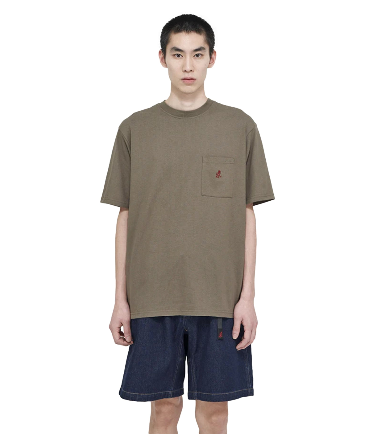 Gramicci One Point Tee T-shirt Khaki - modostore.no