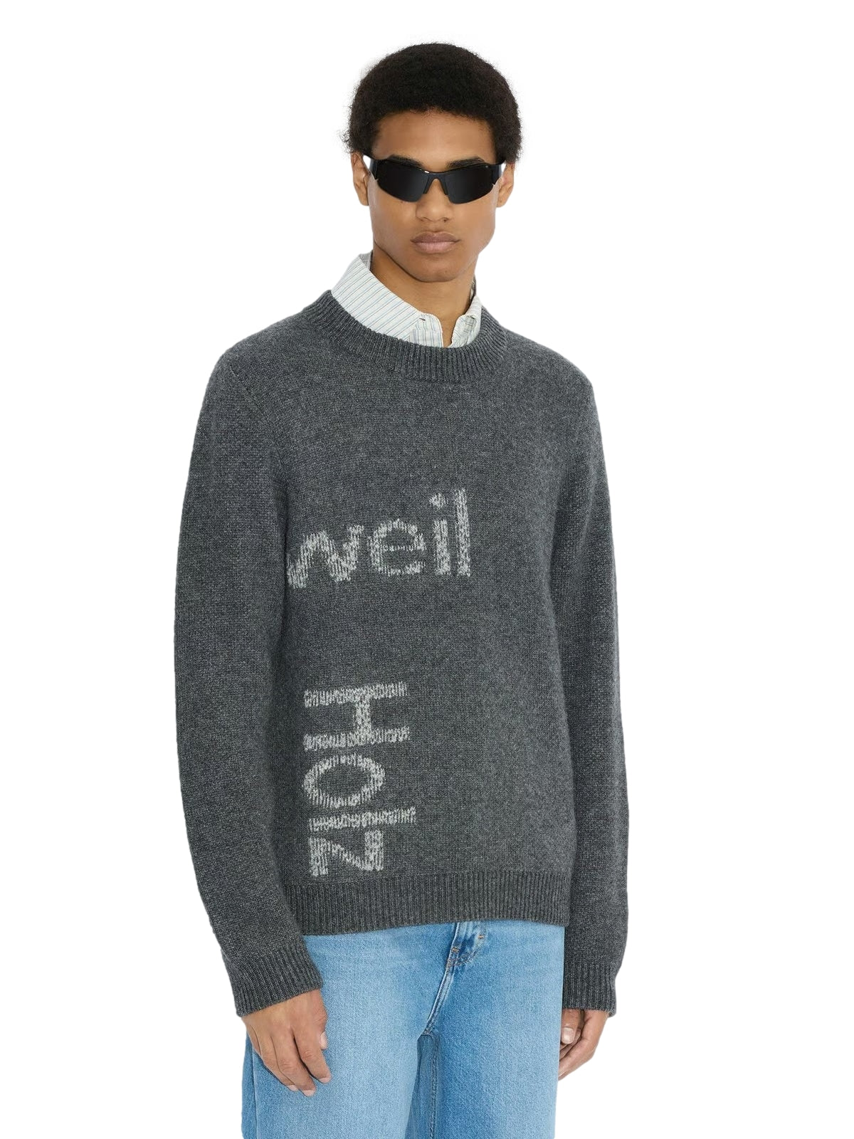 Holzweiler Haza Logo Crew Crewneck Grå