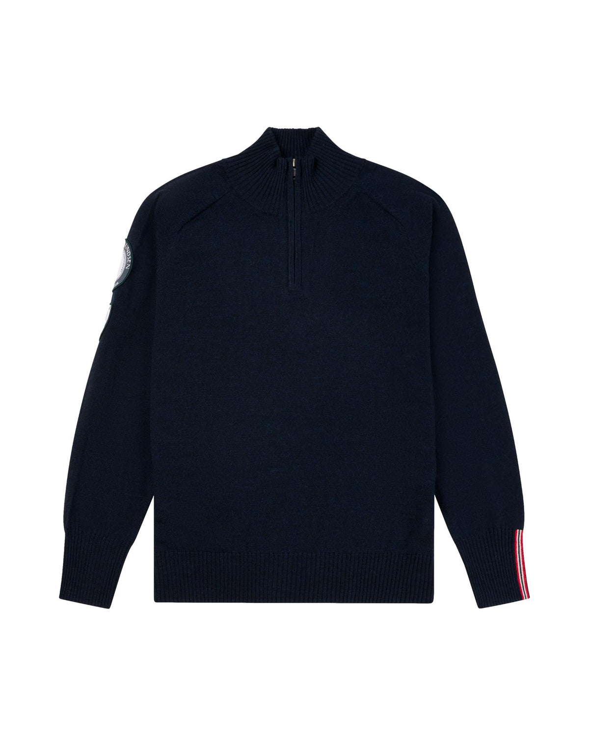 Amundsen Peak Half Zip damen-genser i mørkeblå med halvlengdes glidelås, myk og komfortabel for utendørsbruk.