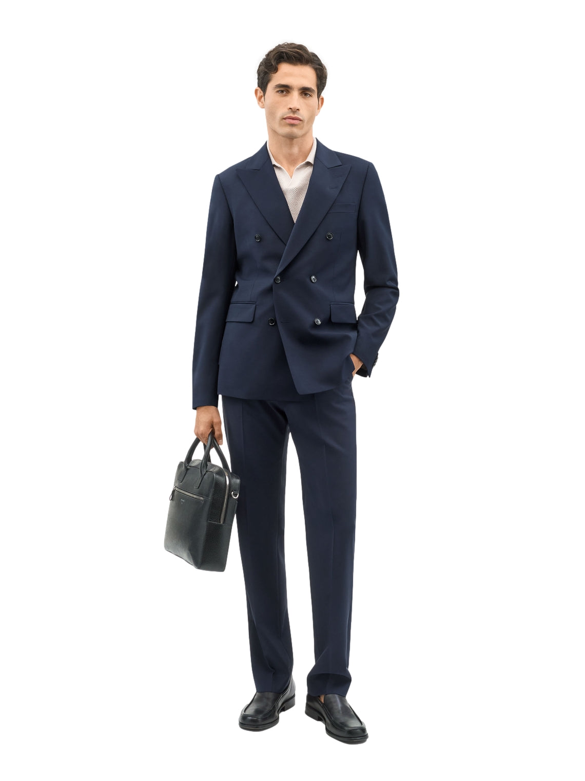 Tiger of Sweden marine dressjakke i dobbelspent design, elegant og stilfull blazer for kvinner.