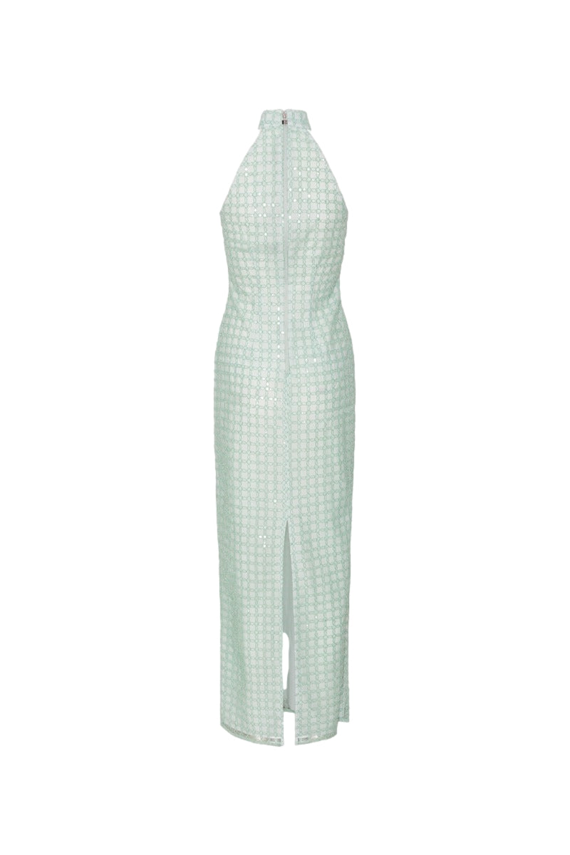 ROTATE Beaded Maxi Dress Kjole Pastellgrønn