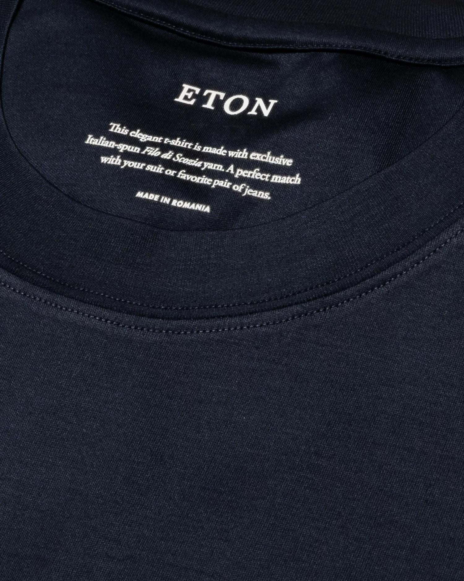 Eton Filo di Scozia T-shirt T-shirt Mørkeblå - modostore.no