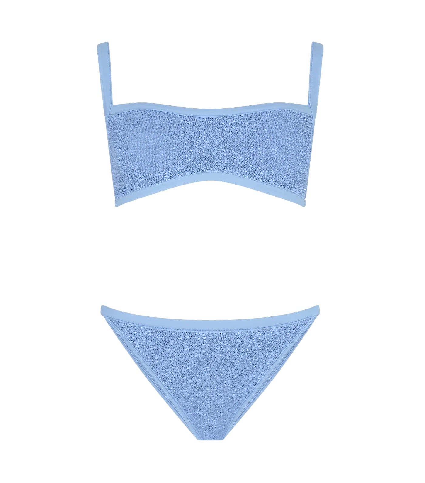 Hunza G Tyler Bikini Tonal Crinkle Bikini Lyseblå