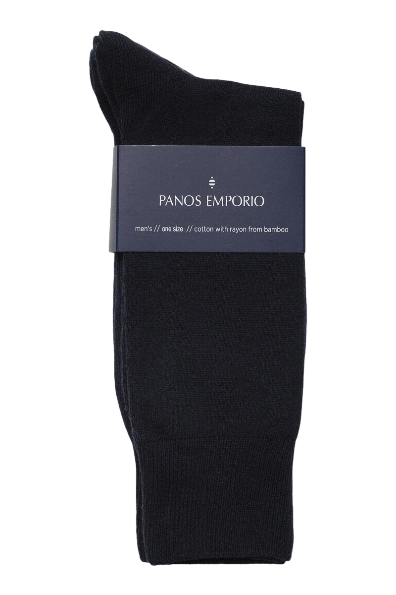 Panos Emporio 3PK Carl Casual Flat Knit Sokker Navy - modostore.no