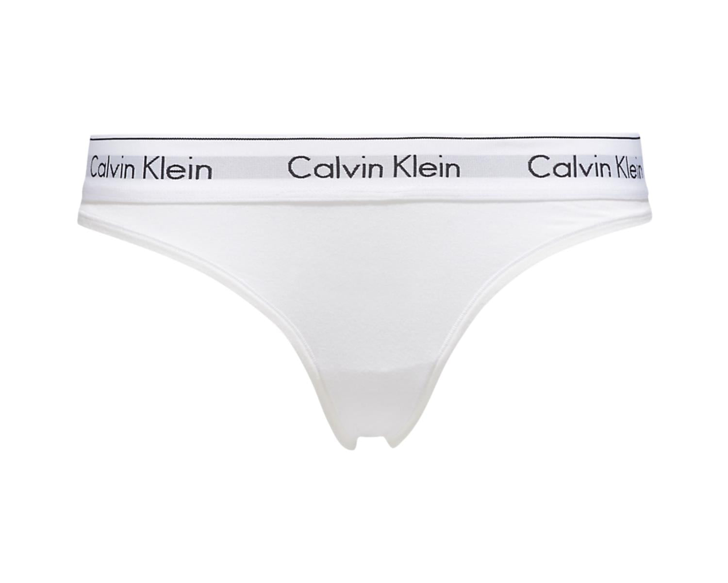 Hvit Calvin Klein Underwear tynn thongs med komfortabel passform og logo-trykk foran, laget av mykt undertøysmateriale.