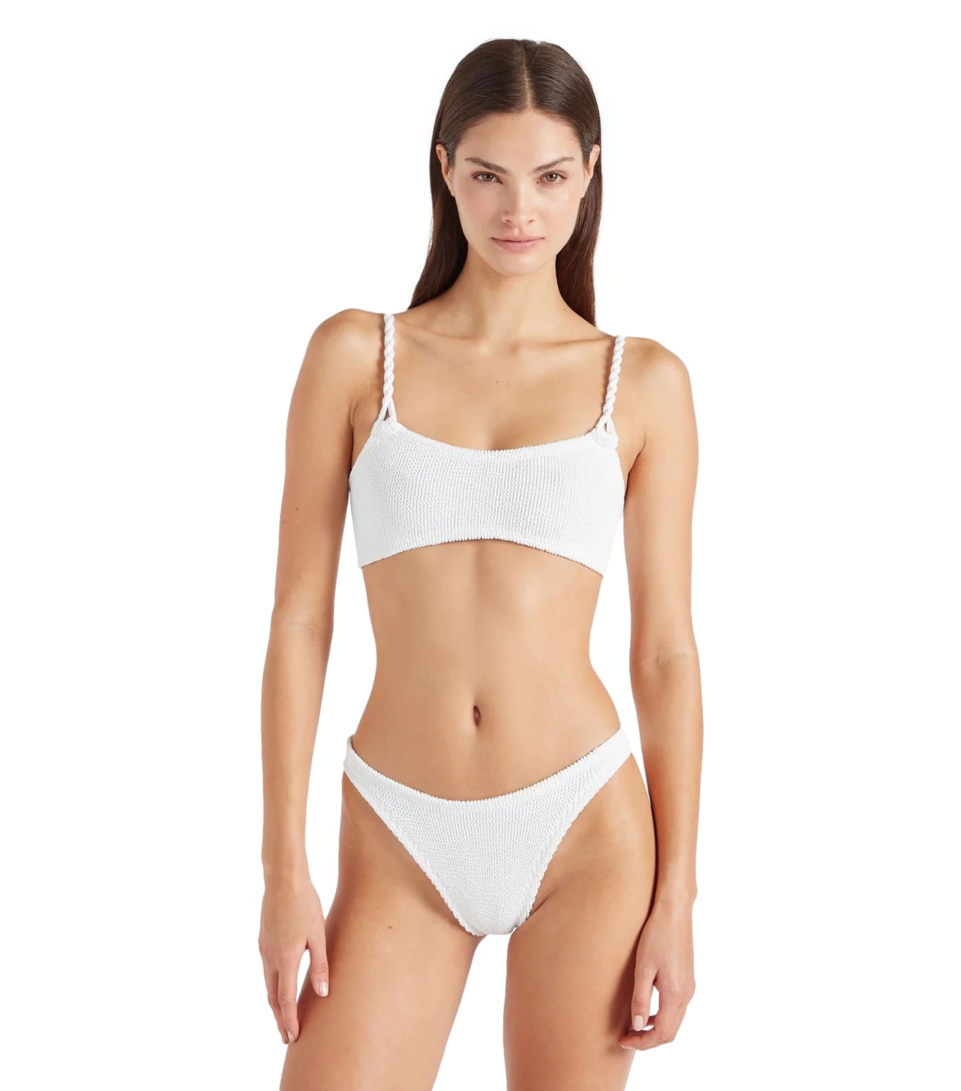Hunza G Phoebe Bikini Crinkle Bikini Hvit - modostore.no