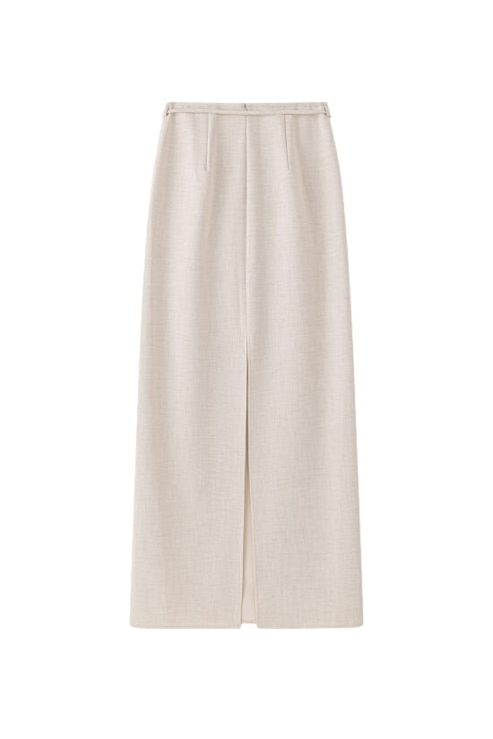 Viktoria Chan Mena Long Skirt Skjørt Beige - modostore.no