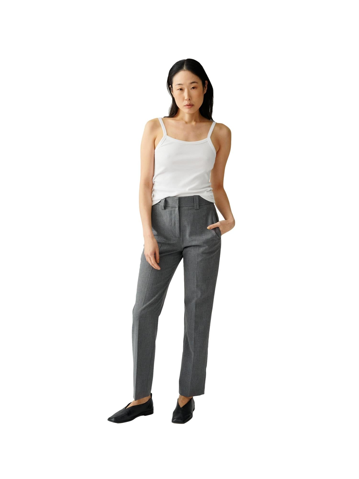 Julie Josephine Tinki Rib Top T-shirt Hvit - modostore.no