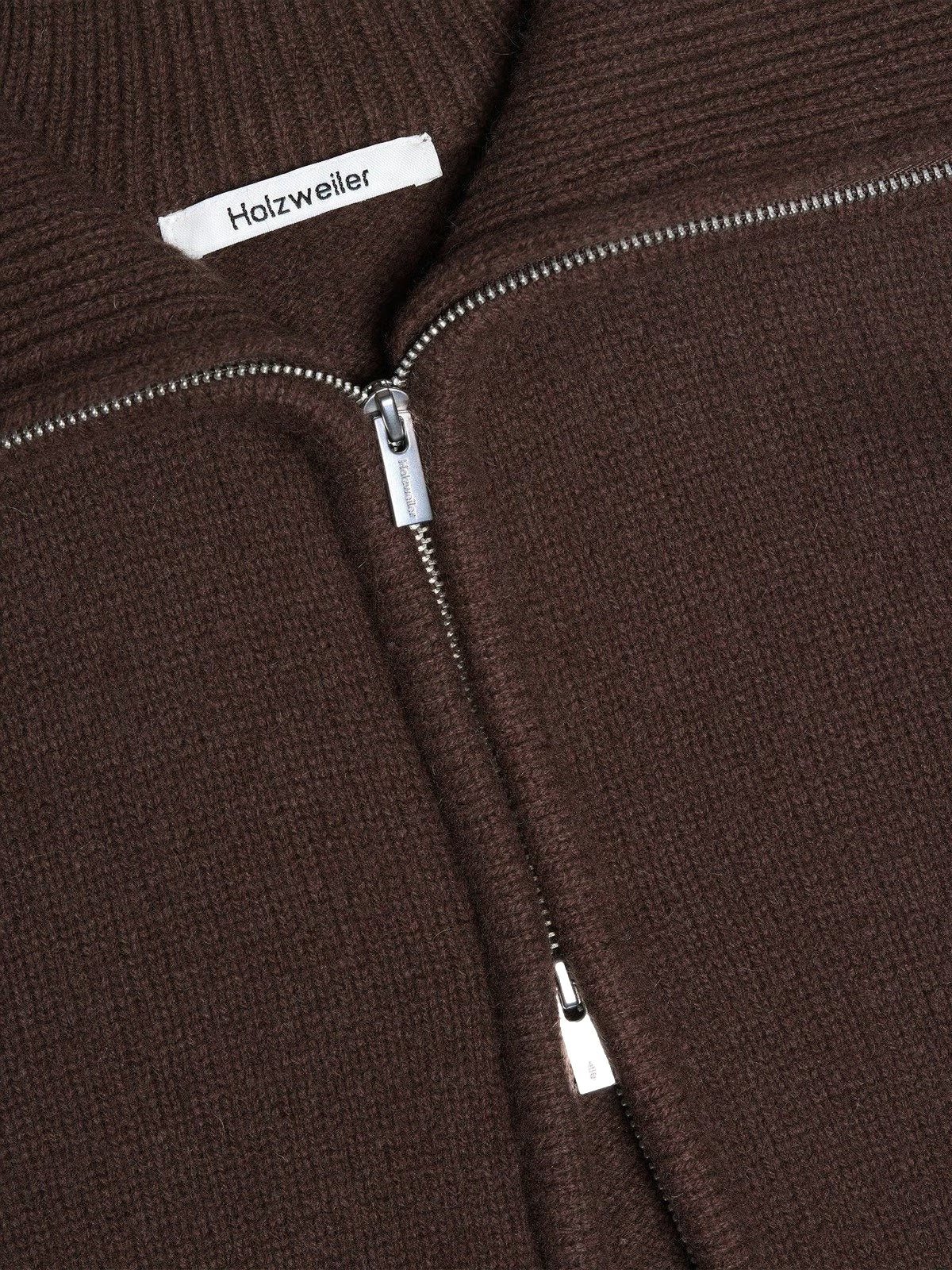 Holzweiler Line Wool Cardigan Cardigan Brun - modostore.no