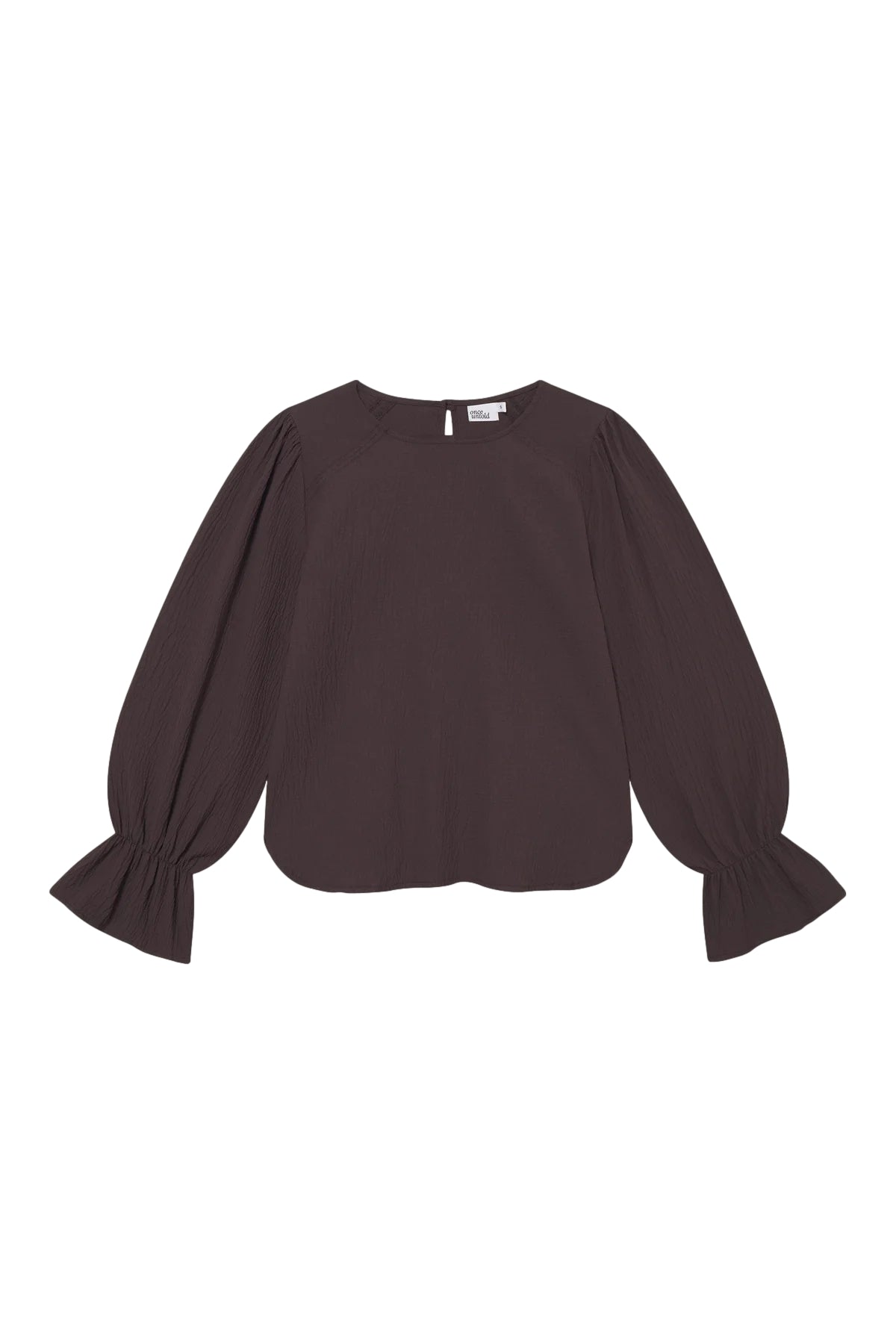 Brun Once Untold Mercer Skjorte, komfortabel skjorte med knappedetaljer og klassisk design, vist i bilde.