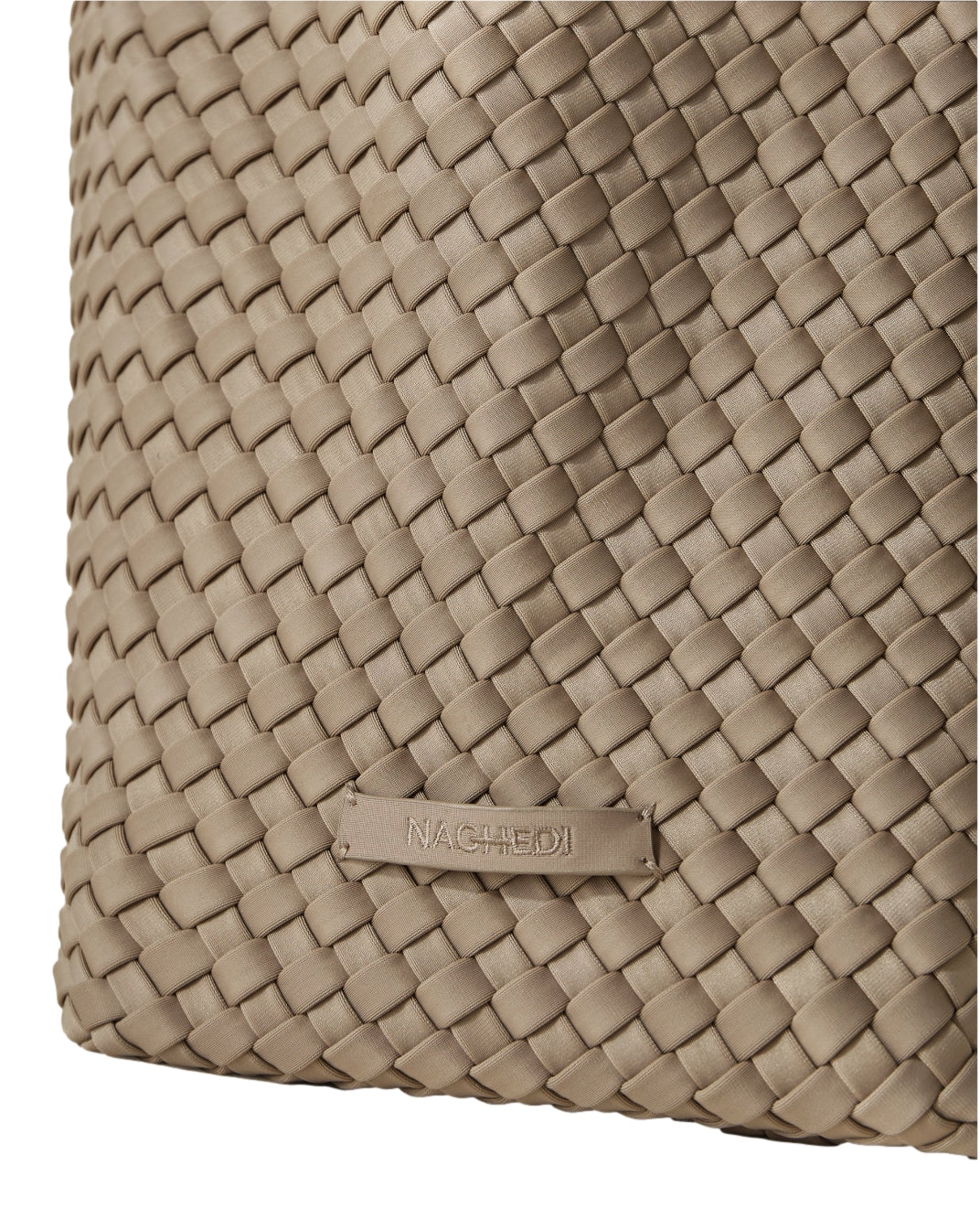 Naghedi St. Barths Medium Tote i taupe, cashmere-veske med romslig design og håndtak, til hverdagsbruk og stilfulle anledninger