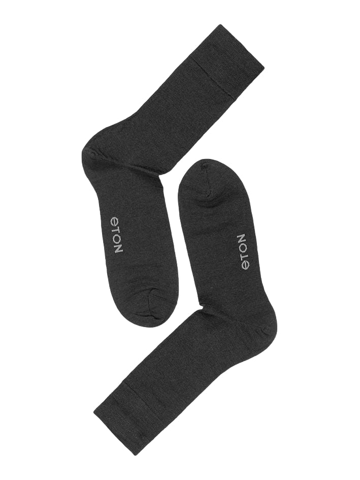 Eton Fine Wool Socks Sokker Sort - modostore.no