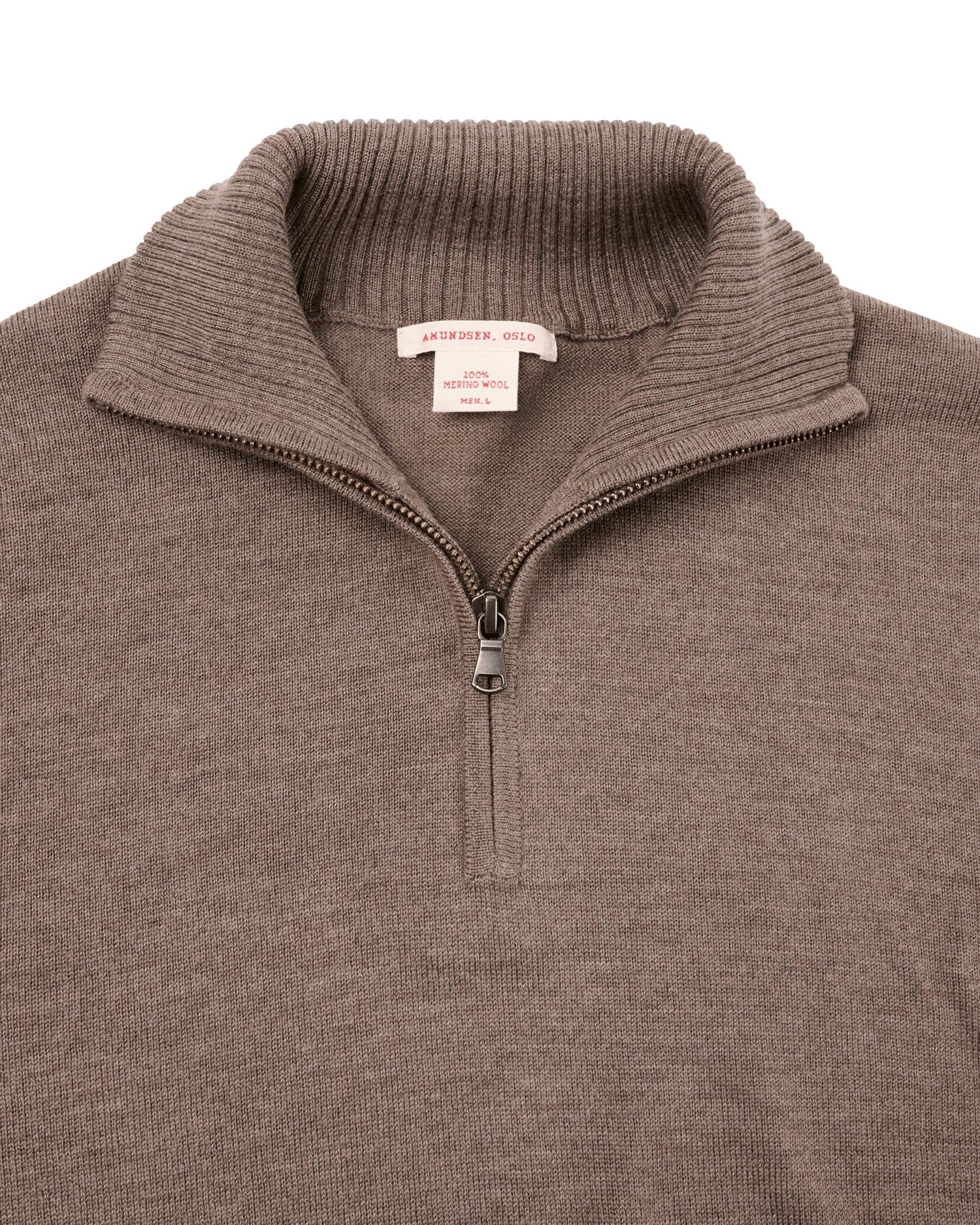 Amundsen Peak Half Zip Mens Genser Gråbrun