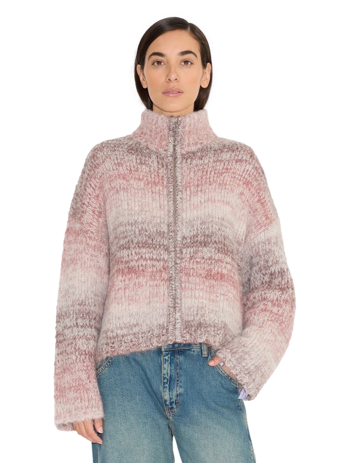 Holzweiler Tine Gradient Cardigan Cardigan Burgunder Mønster