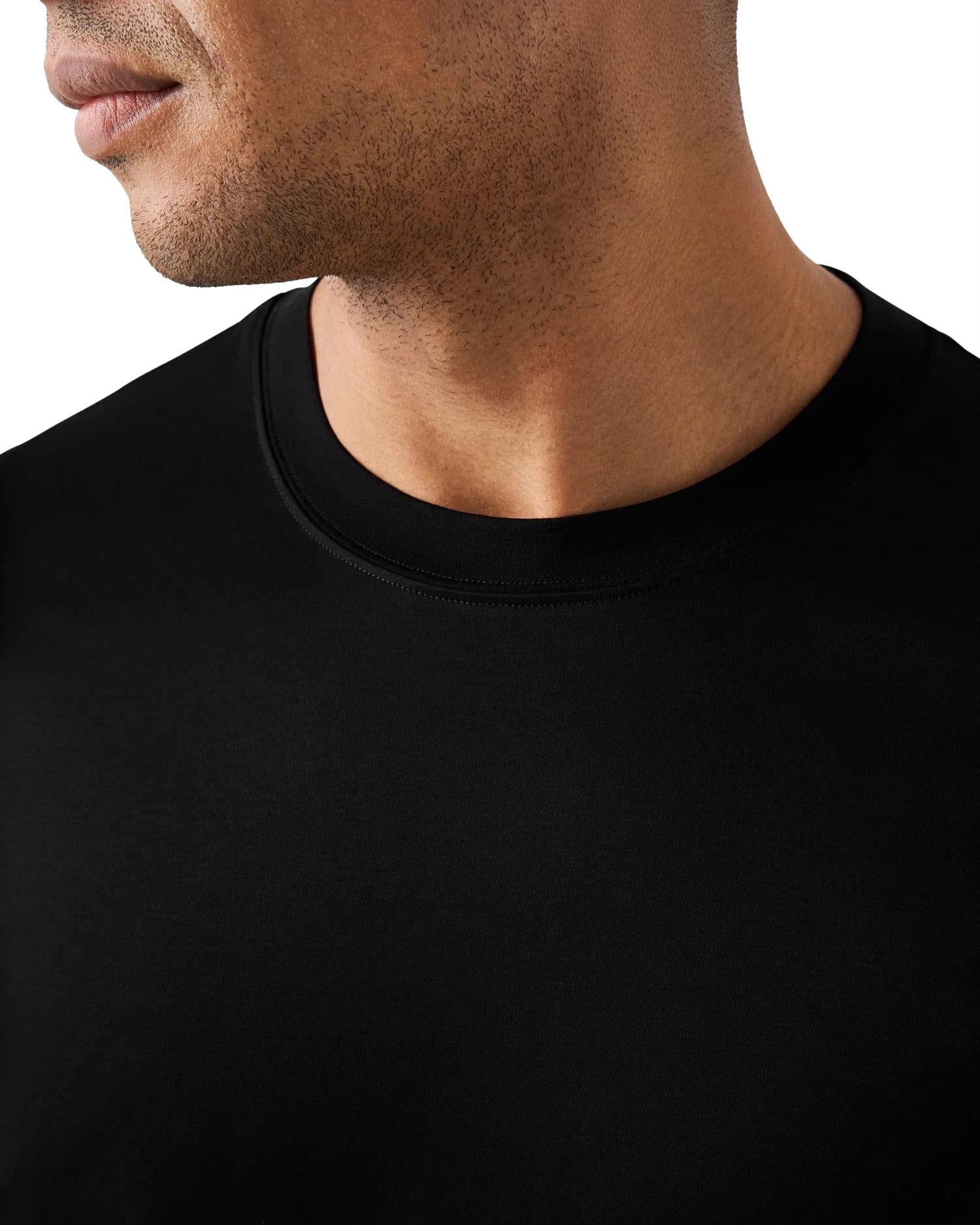 Eton Filo di Scozia T-shirt T-shirt Sort - modostore.no