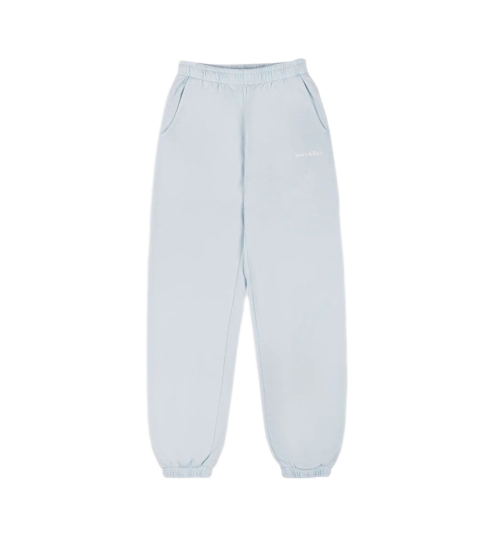 Sporty & Rich Serif Logo Sweatpants Joggebukse Lyseblå - modostore.no