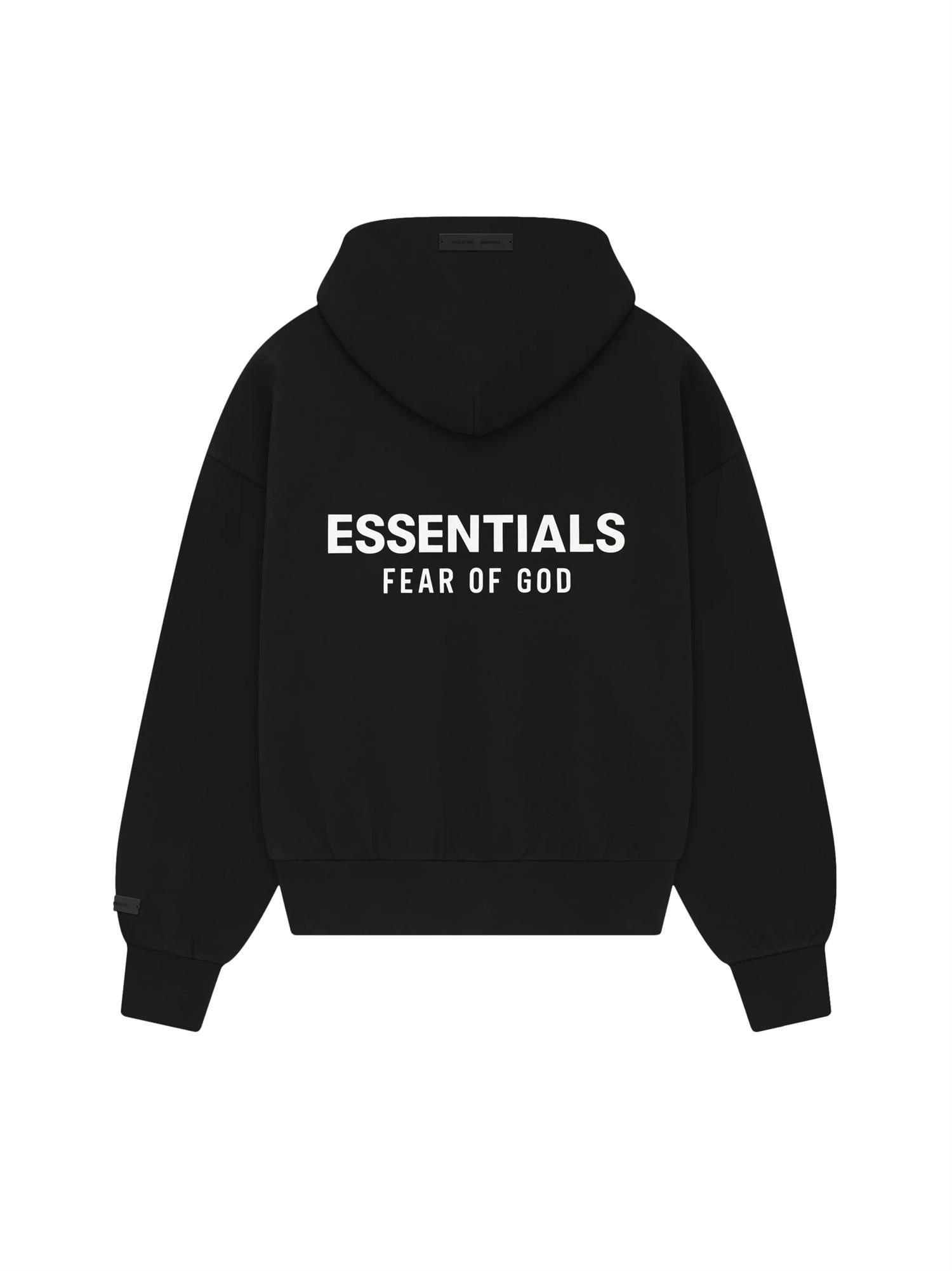 Fear of God Essentials Classic Full Zip-Up Hoodie Hettejakke Sort - modostore.no