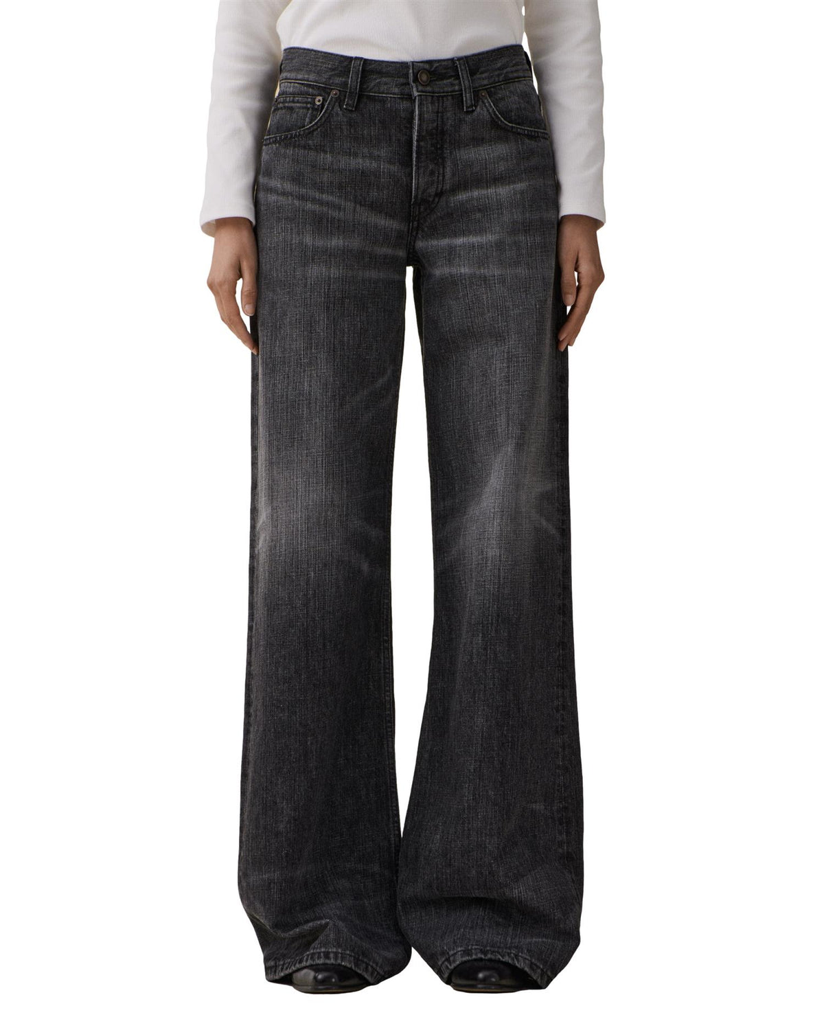 Jeanerica Kyoto Black Righe Jeans Vasket Sort