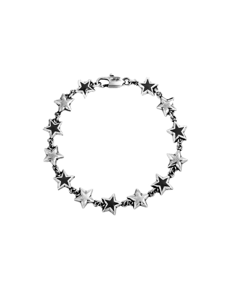 TwoJeys Black Enameled Stars Bracelet Armbånd Sølv / Sort - modostore.no
