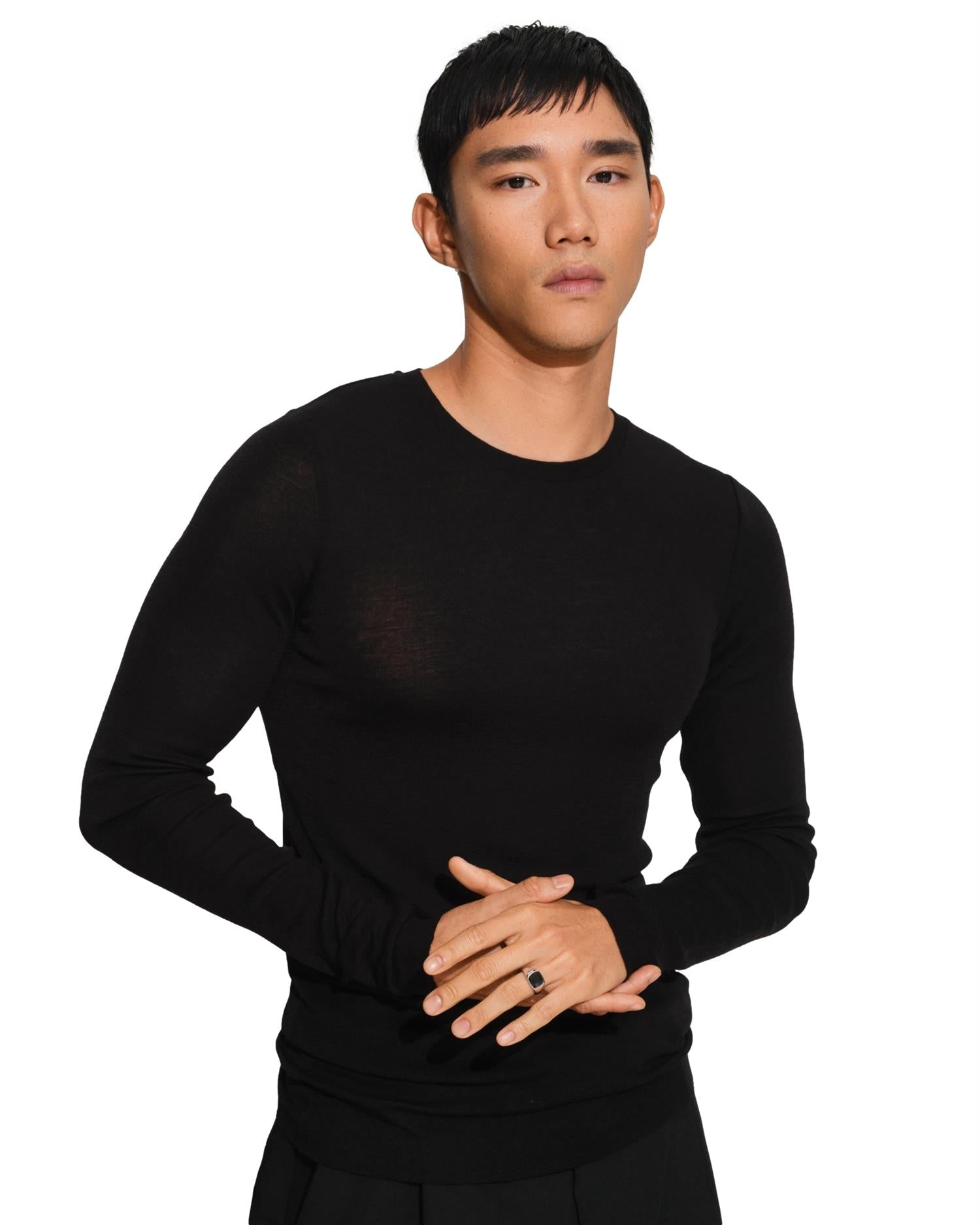 Tom Wood Kay Ring Black Larvikite Ring Sølv