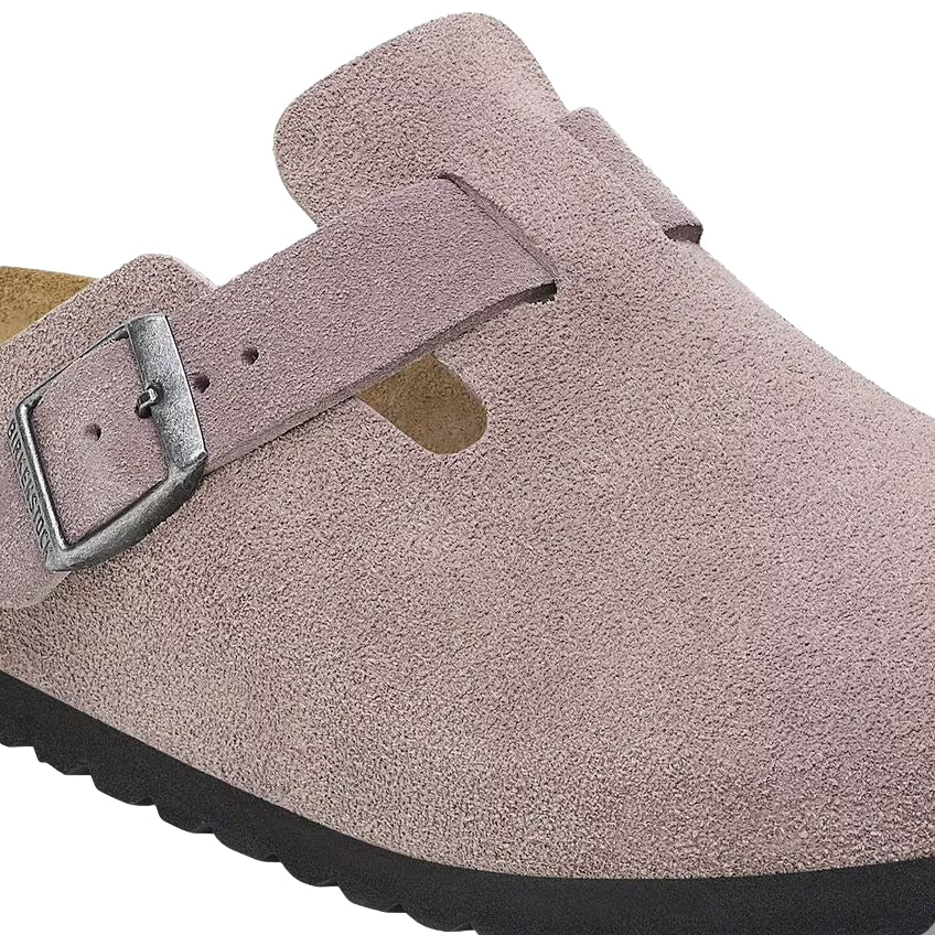Birkenstock Boston Suede Narrow Faded Purple Sko Lilla/Grå - modostore.no