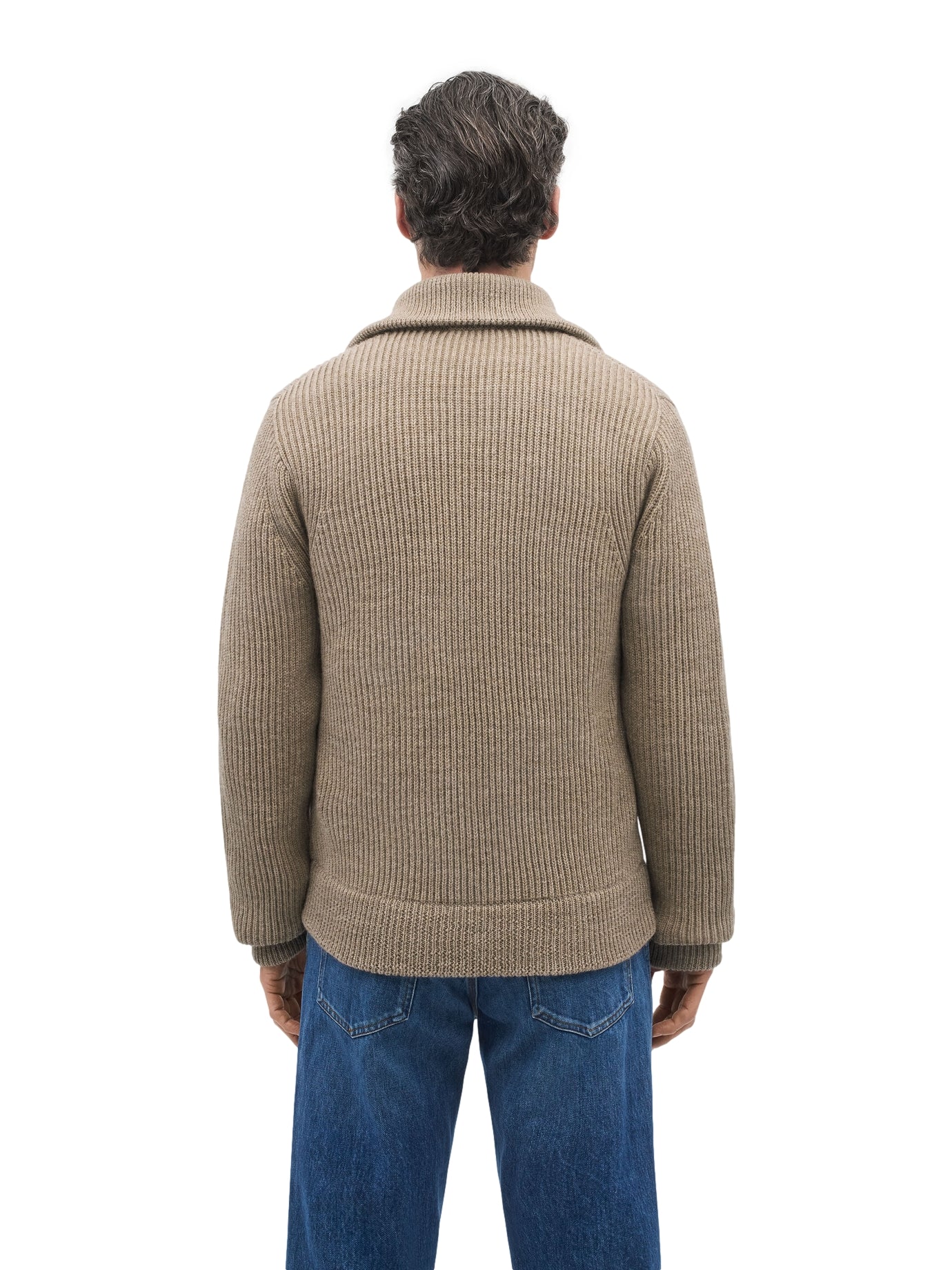 Tiger of Sweden Niall Zip-Up Genser Beige - modostore.no