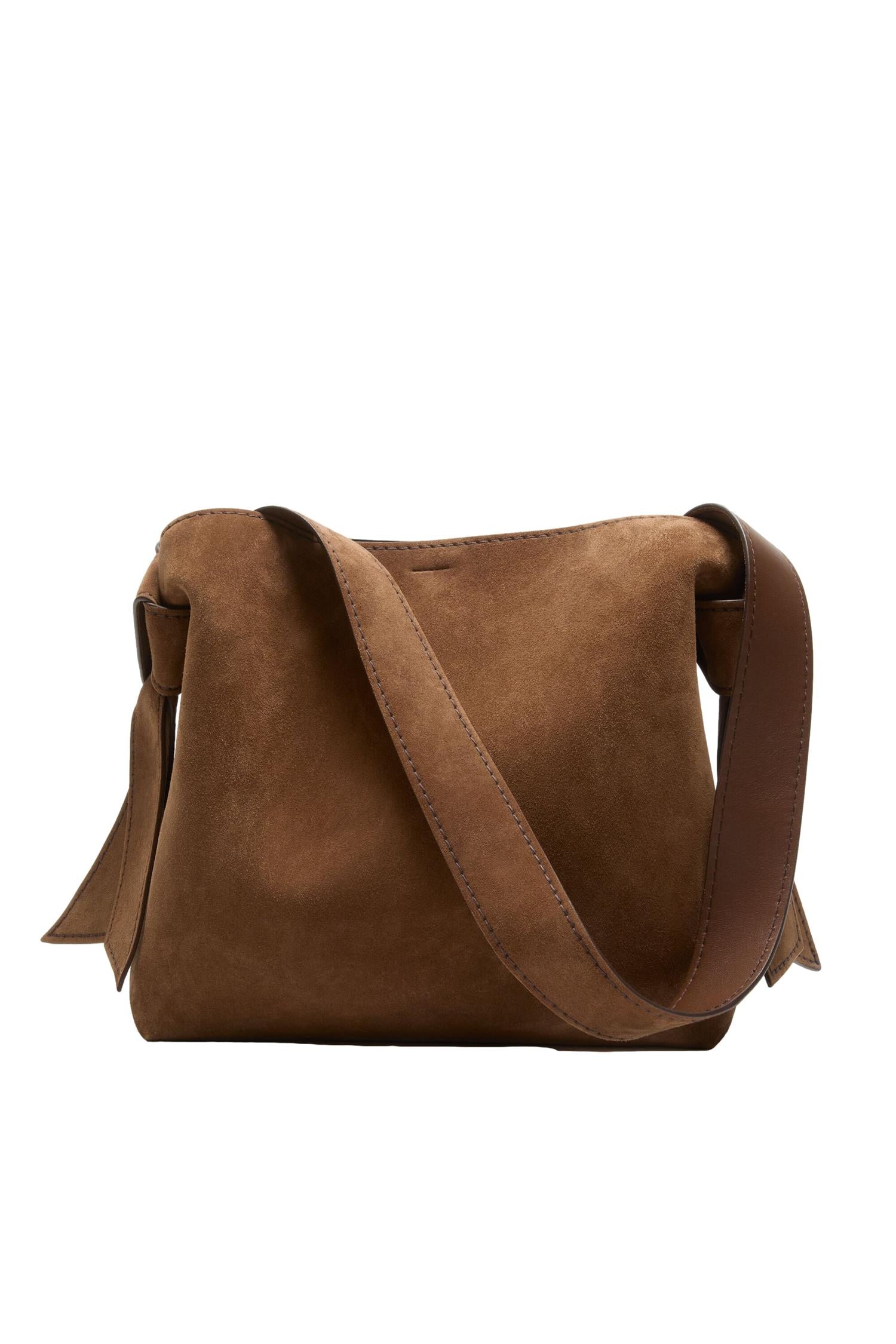 Acne Musubi Suede Midi Bag Veske Mørkebrun