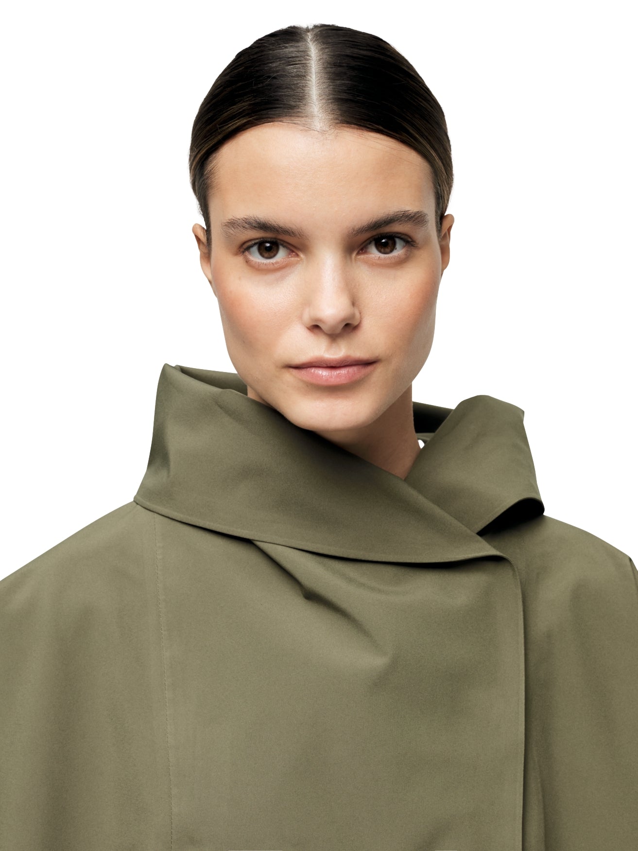 Blæst Bergen Poncho Grape Leaf Jakke Oliven - modostore.no