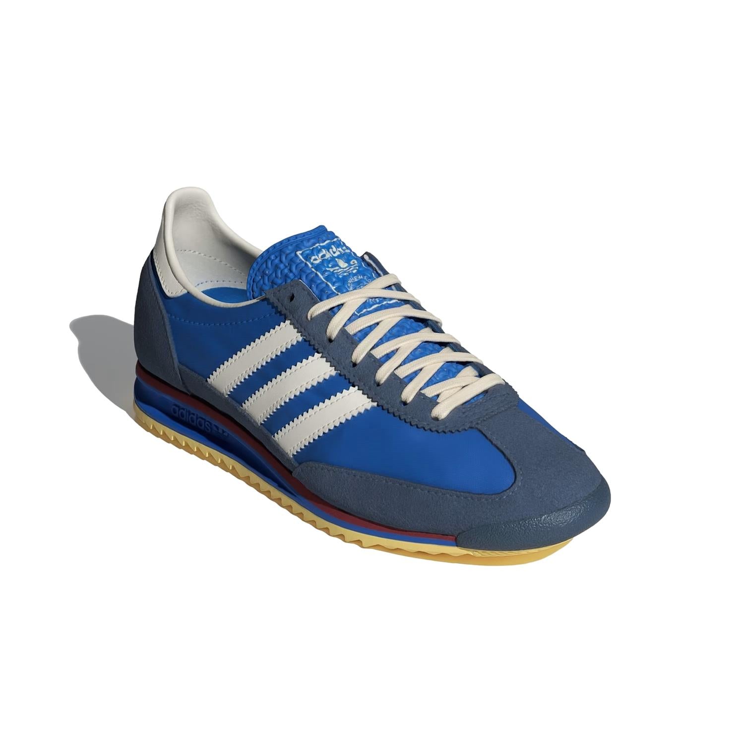 Blå Adidas SL 72 OG W JS0255 sko med klassisk design og hvite detaljer, synlig fra siden.