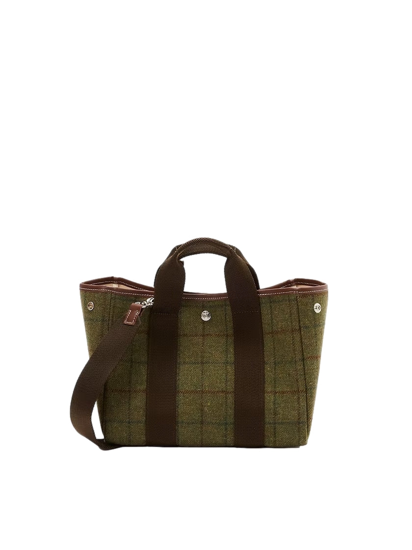 Rue de Verneuil Traversée S Hunting Tweed Kaki Veske Grønn Mønster - modostore.no