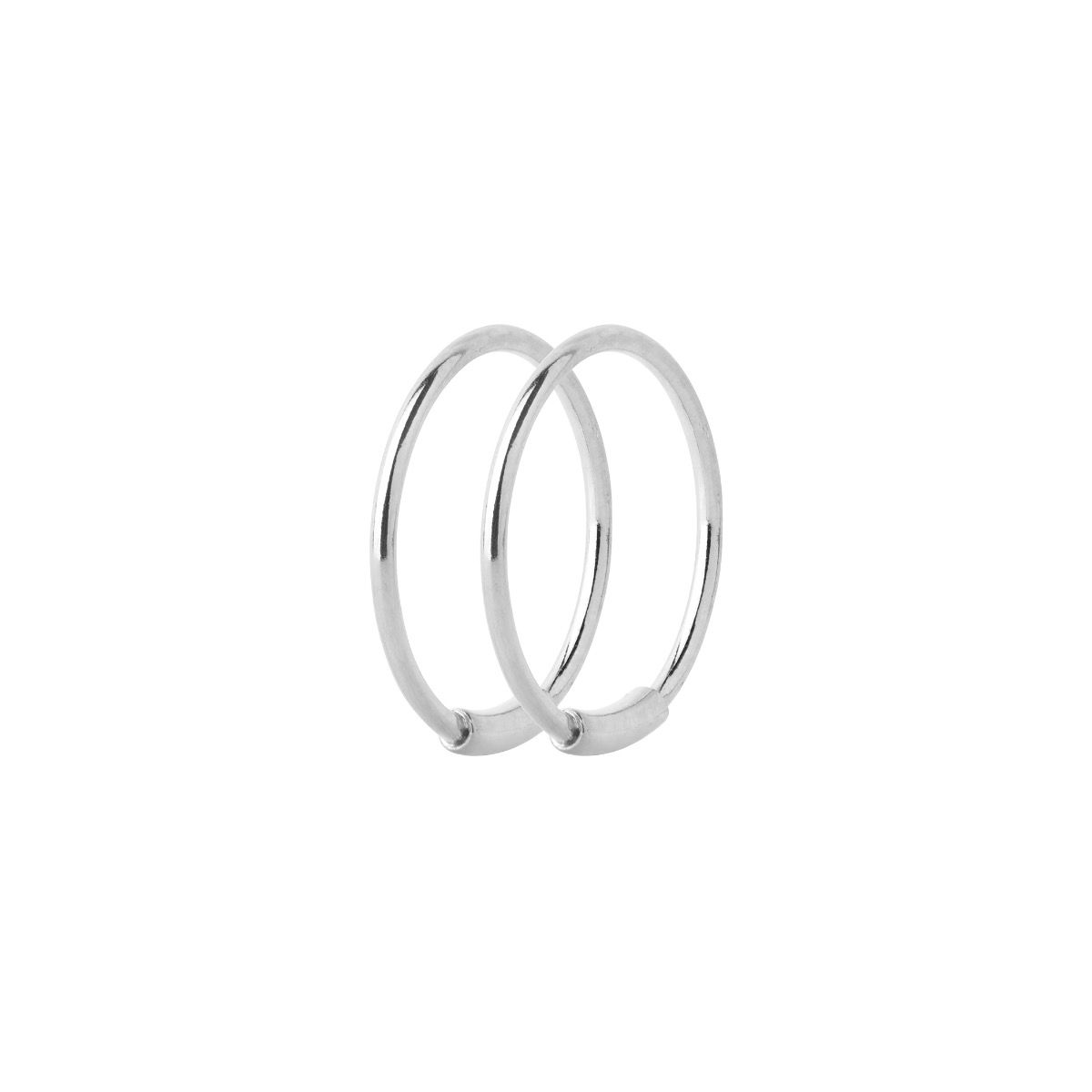 Maria Black Basic 12 Hoops Øredobber Sølv - modostore.no