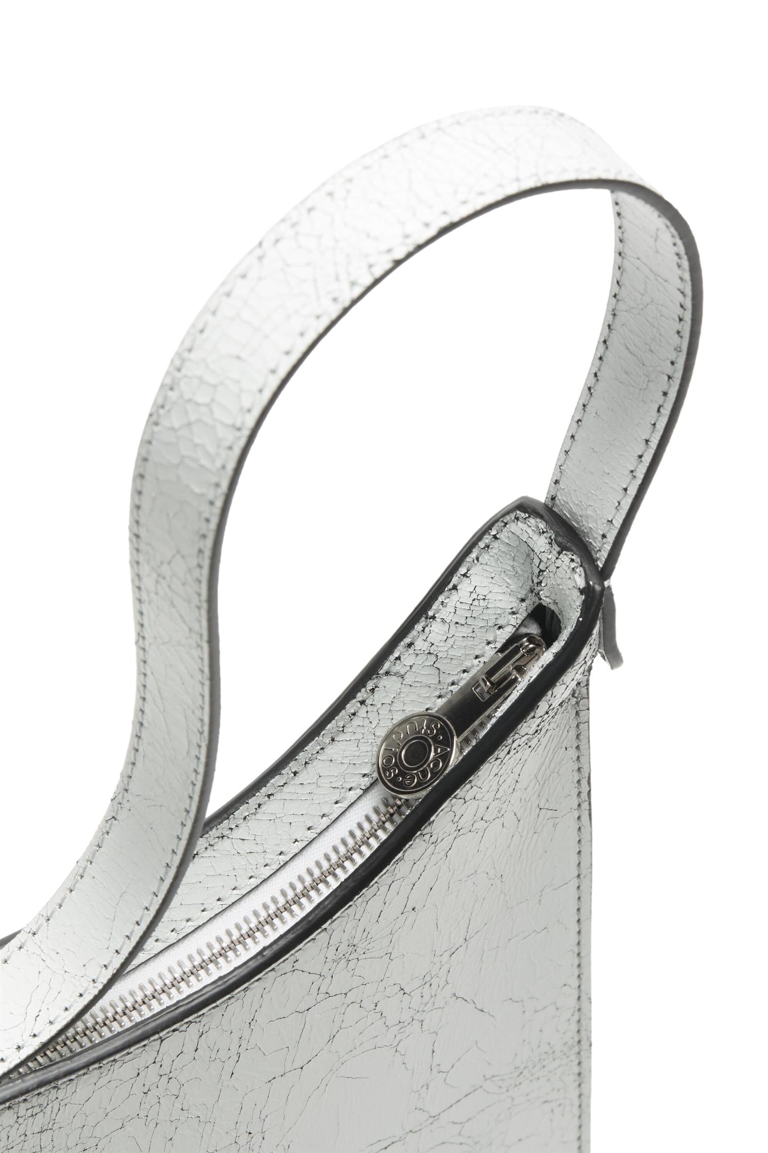 Acne Platt Shoulder Bag Veske Hvit Mønster - modostore.no