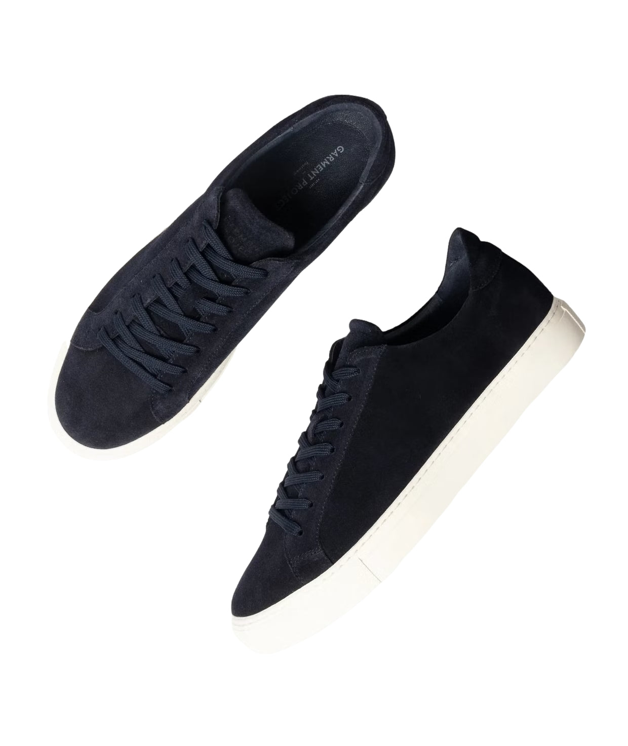 Garment Project Premium Low Navy Suede Sko Marine