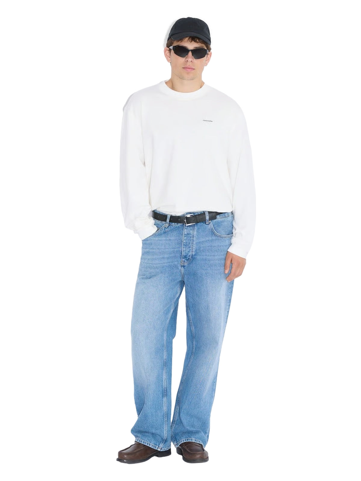 Holzweiler M Relaxed Longsleeve Longsleeve Hvit - modostore.no