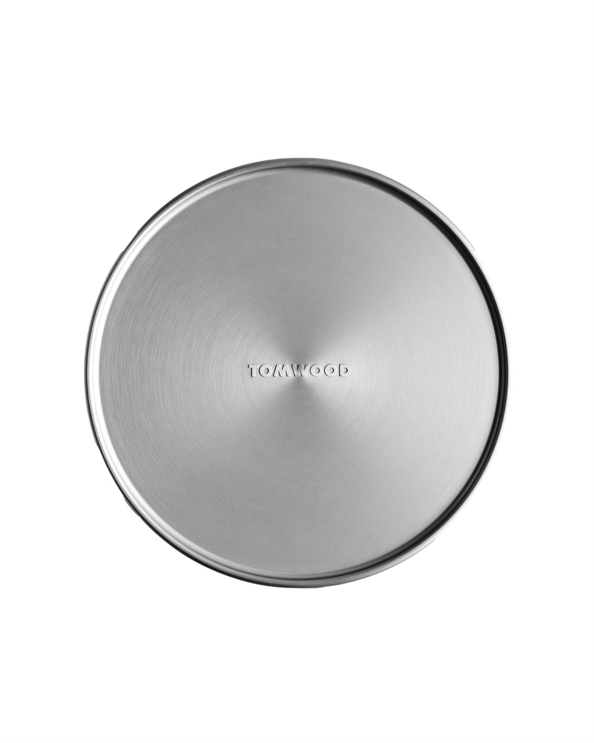 Tom Wood sølv hoops øreringer, store runde øredobber med minimalistisk design, vist mot en nøytral bakgrunn.