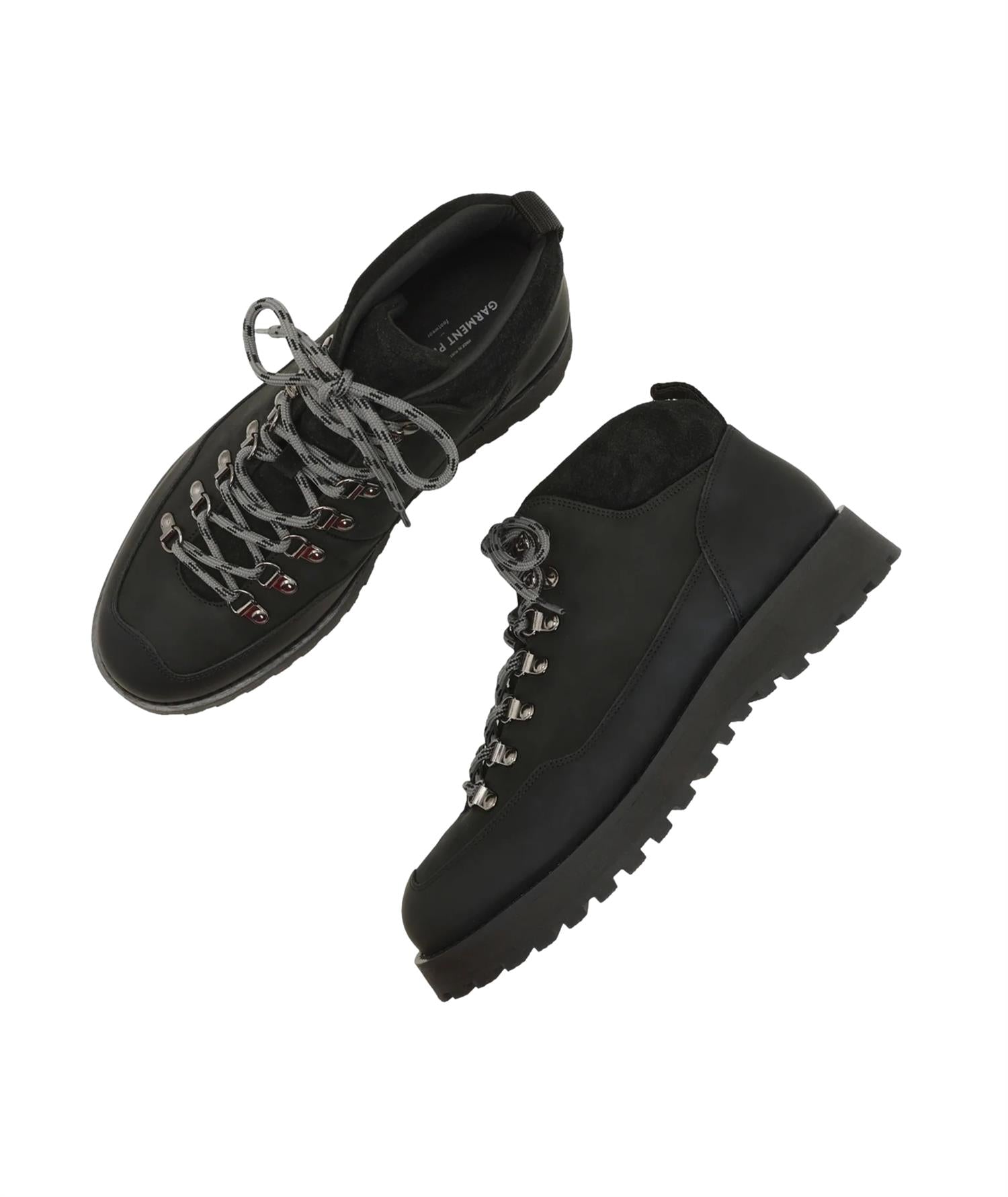 Garment Project Dune Mid - Black Crazy Horse Leather Sko Sort - modostore.no
