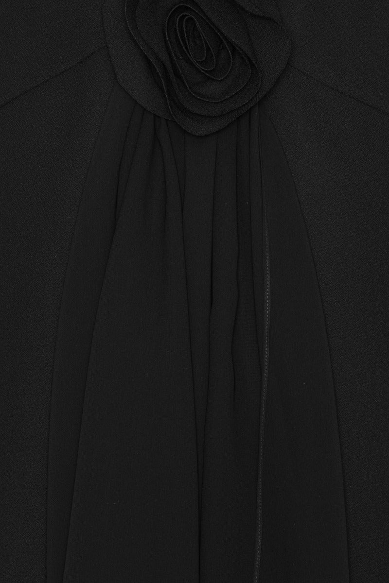 ROTATE Crepe Mini A-Line Dress Kjole Sort