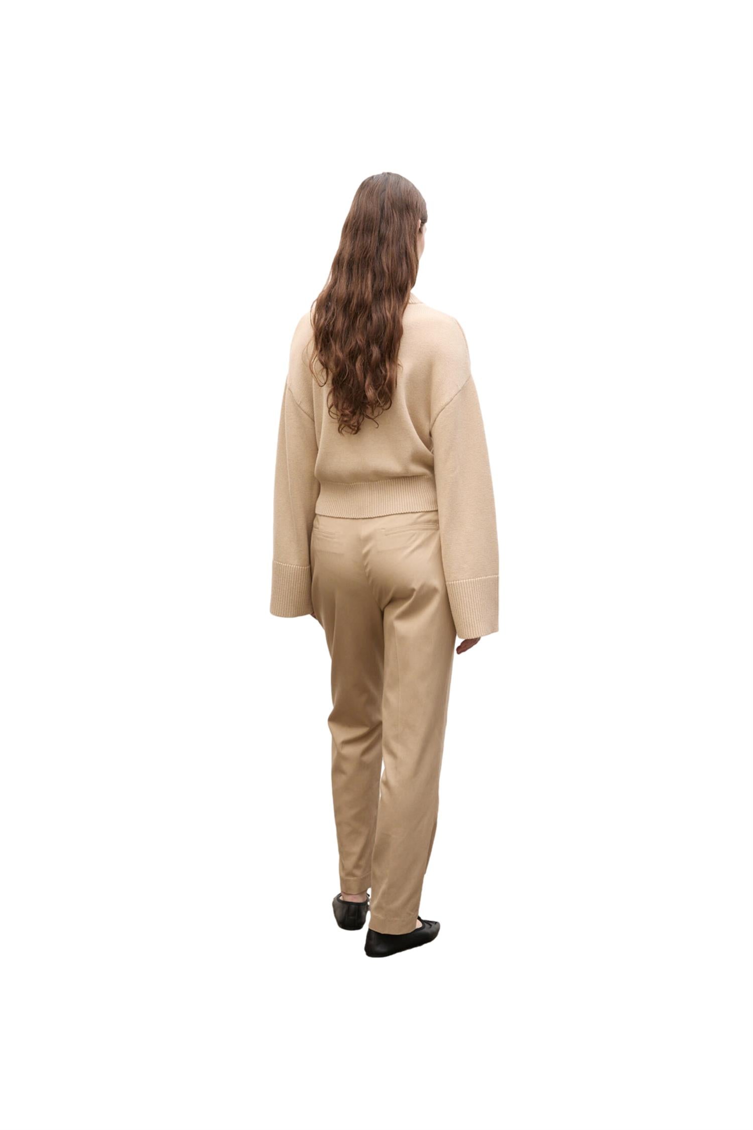 Julie Josephine Wide Sleeve Cardigan Cardigan Sand - modostore.no