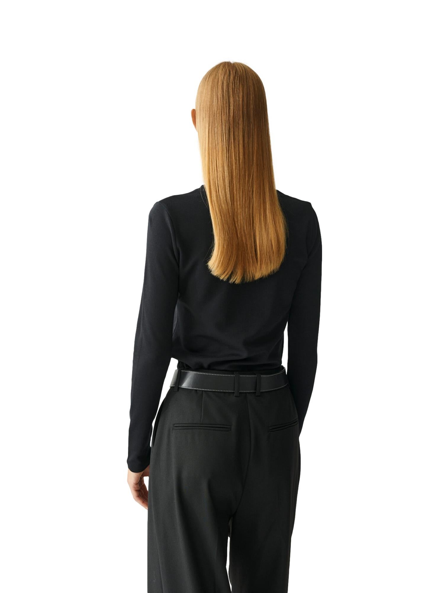 Julie Josephine Roundneck Longsleeve Longsleeve Sort - modostore.no