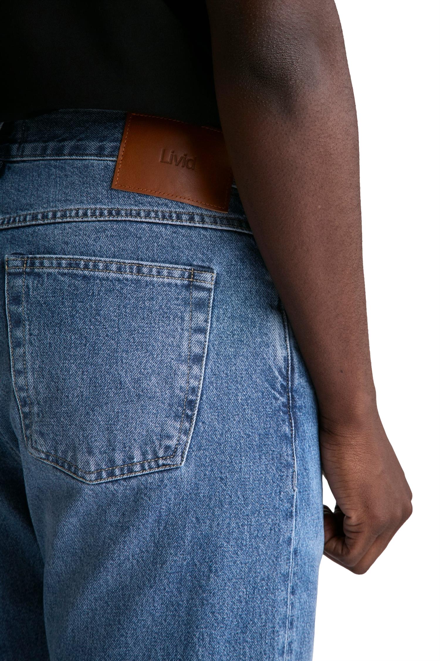 Livid Fuller Japan nye blå jeans for menn, klassisk jeansstil med komfortabel passform og lyseblå vask