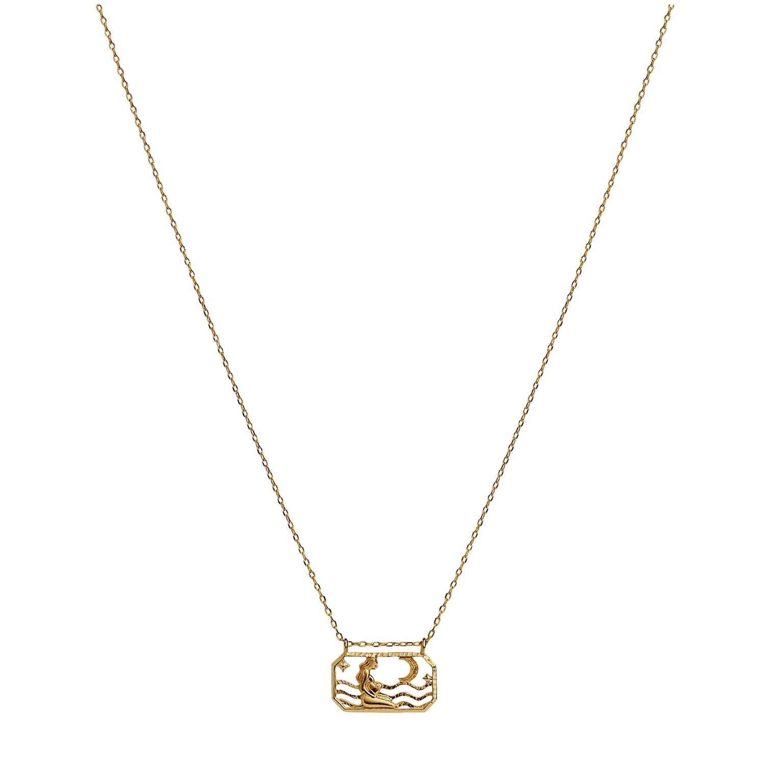 Maanesten Zodiac Virgo Necklace Jomfruen Smykke Gull - modostore.no
