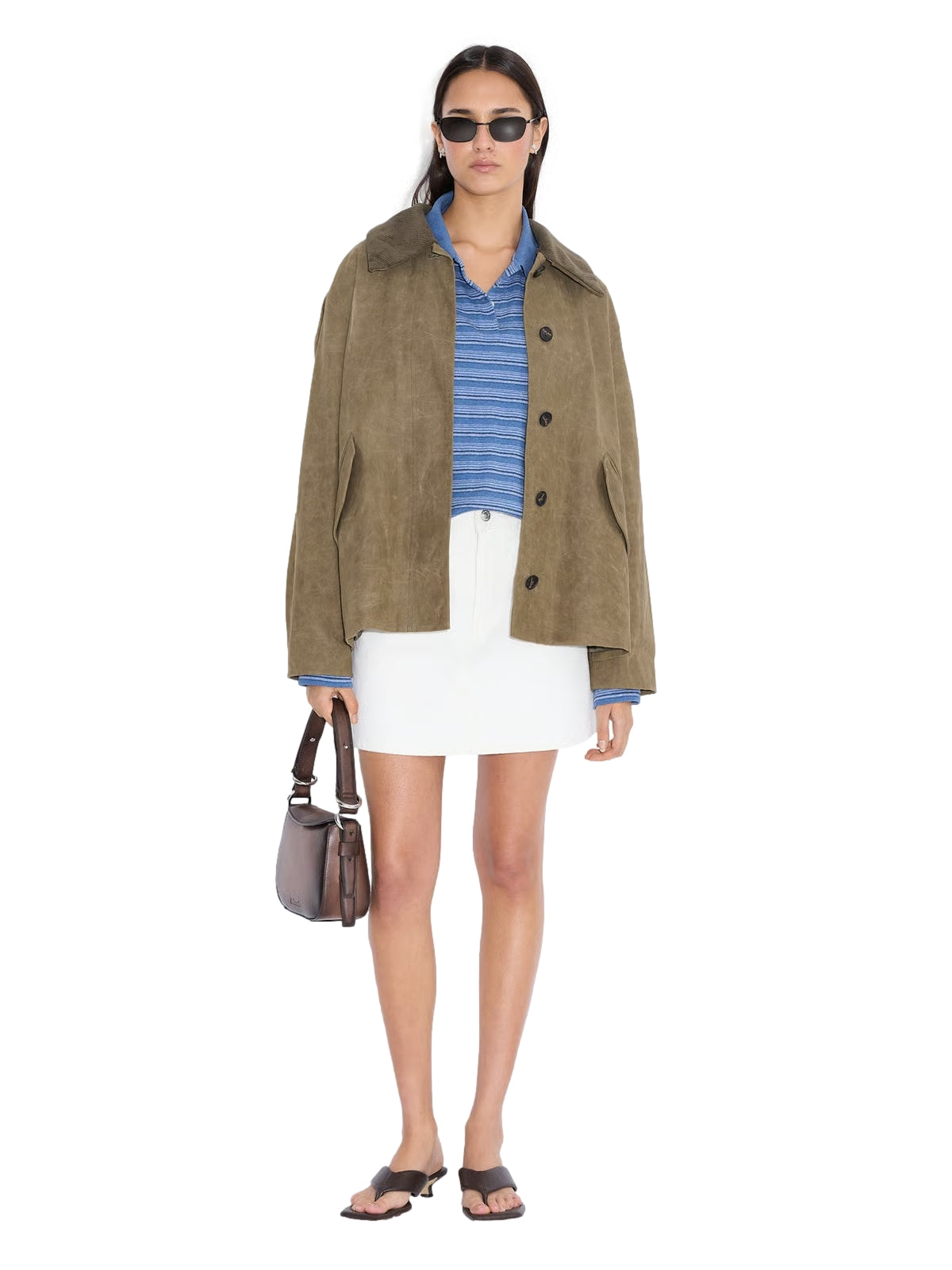 Holzweiler Sunny Polo Genser Blå Mønster - modostore.no