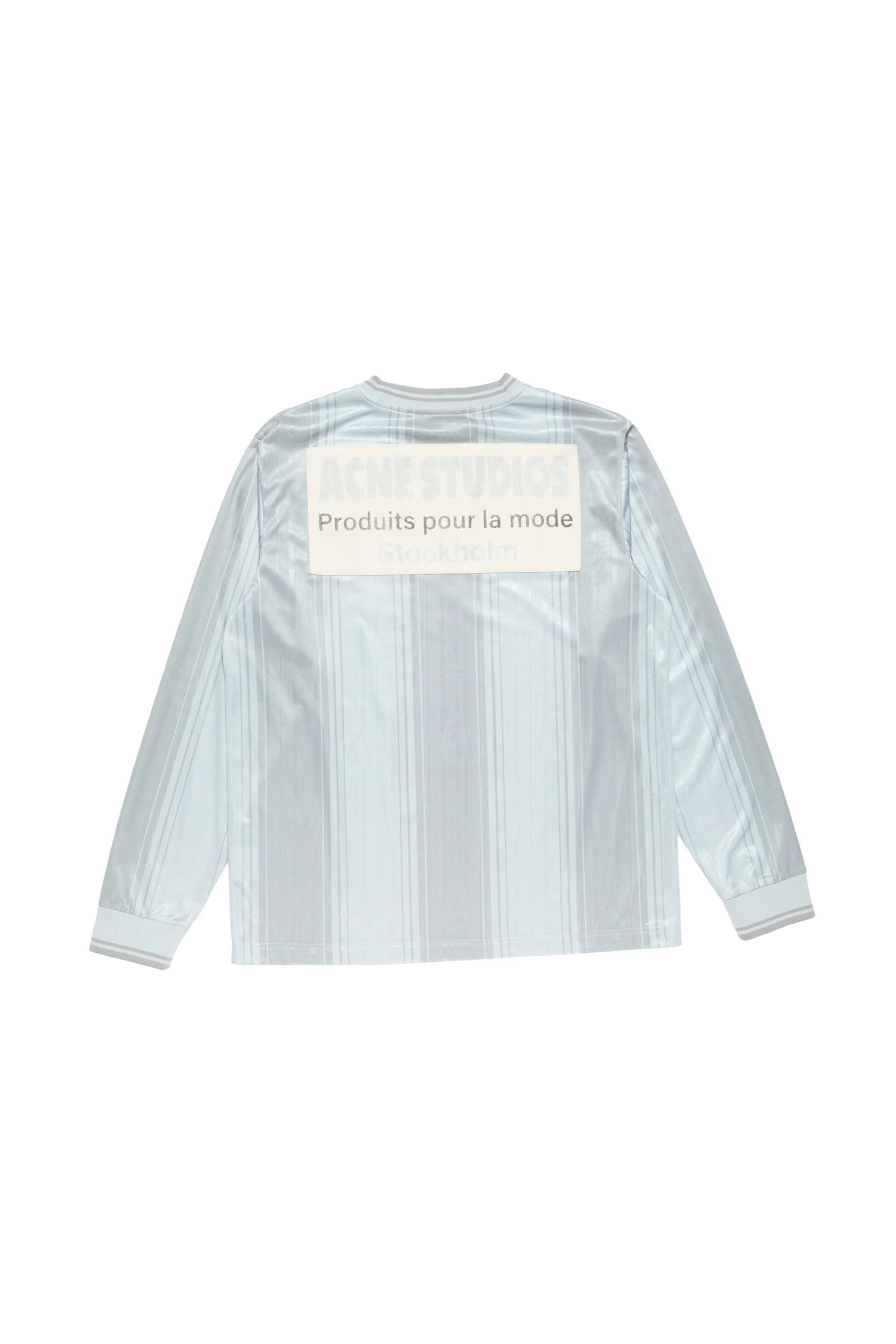 Acne Logo Sports Jersey Longsleeve Grå Mønster - modostore.no