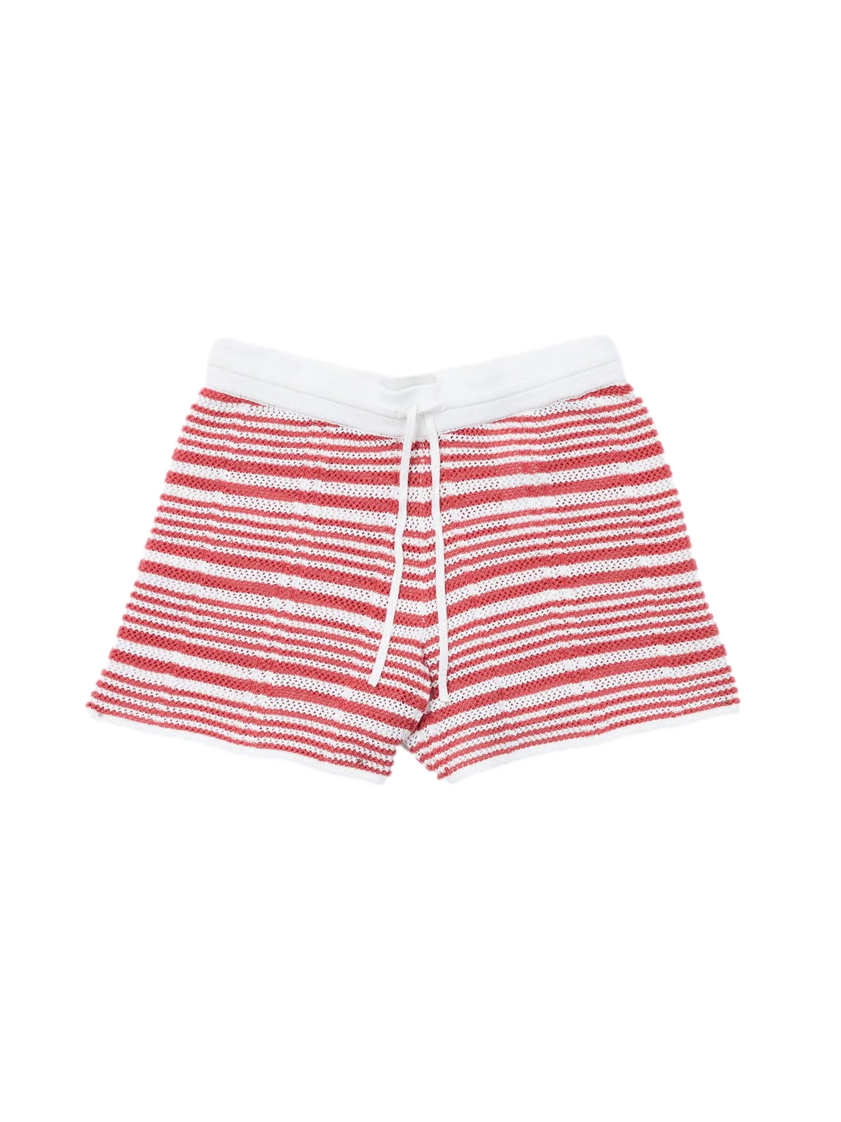Holzweiler Kelp Striped Shorts Shorts Hvit Og Rød - modostore.no