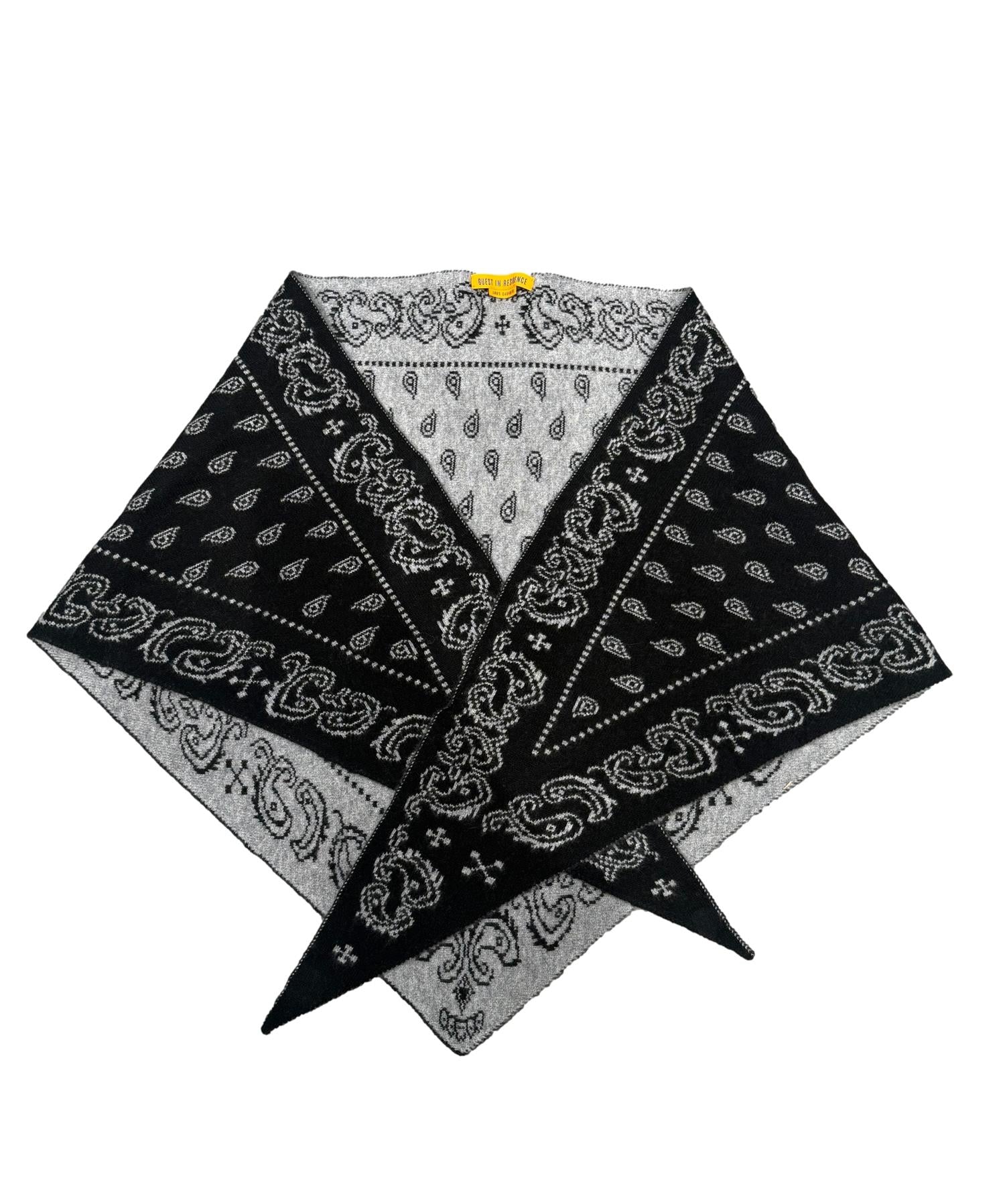 Guest In Residence The Wild Rag Black/Heather Grey Skjerf Sort Mønster