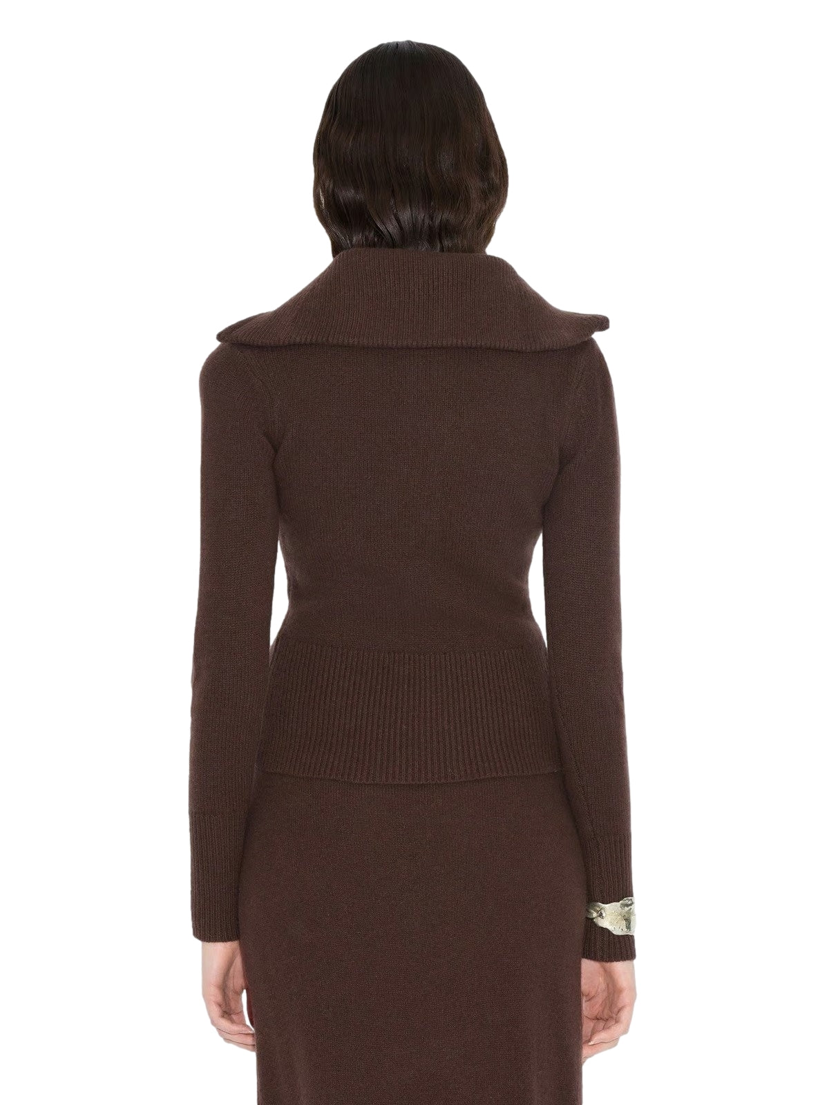 Holzweiler Line Wool Cardigan Cardigan Brun - modostore.no