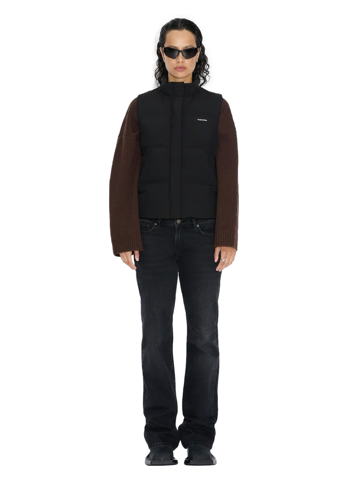Holzweiler Diff Lt Down Vest Black Vest Sort
